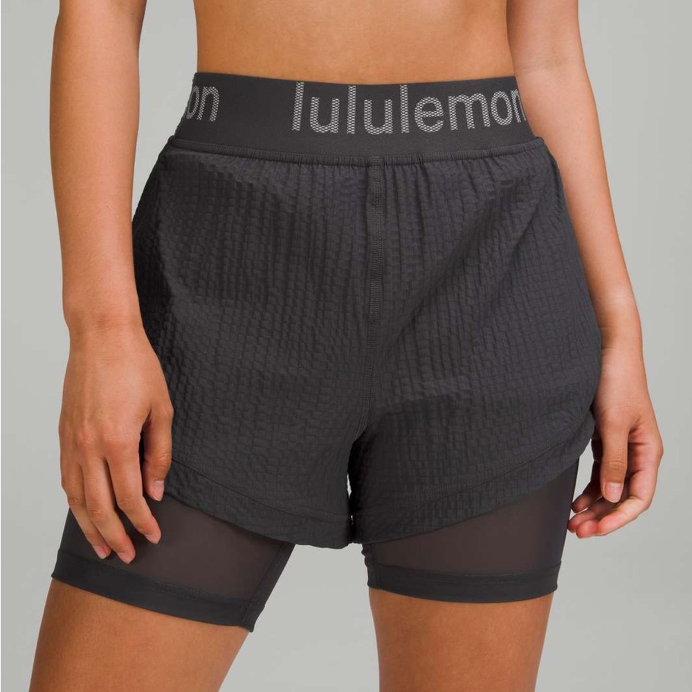Lululemon Logo Waistband Running Shorts
